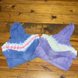 SO Kids Tie-Dye Puffers - Blue and Purple